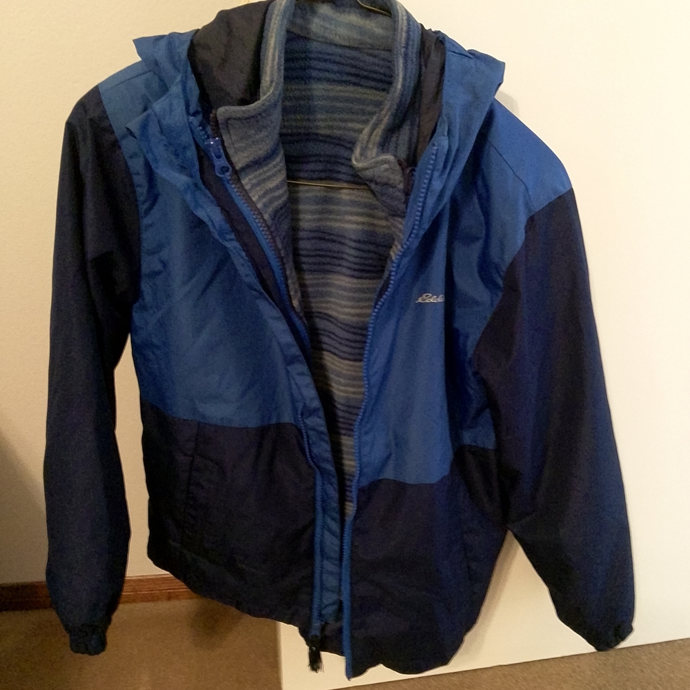 Blue Eddie Bauer Boys Size 10-12 with removable fleece lining.